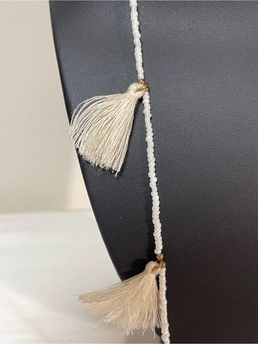 Versano Cream Tassel Beaded Long Necklace - Women Jewelry